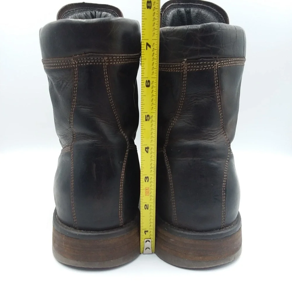 Wallin & Bros Lace Up Leather Boots‎ Men EU44 US 10.5 Dark Brown Work Utility